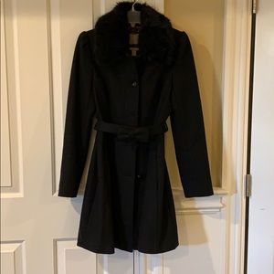 Banana Republic bow belted peacoat
